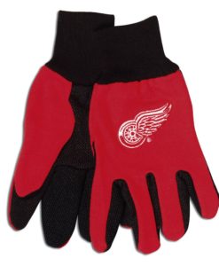 Detroit Red Wings Adult Red Two Tone Gloves