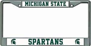 Michigan State Spartans NCAA Chrome License Plate Frame