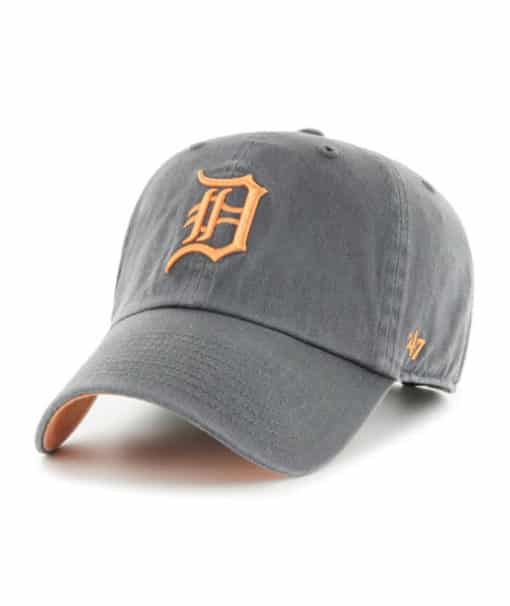 Detroit Tigers 47 Brand Pastel Orange Charcoal Clean Up Adjustable Hat