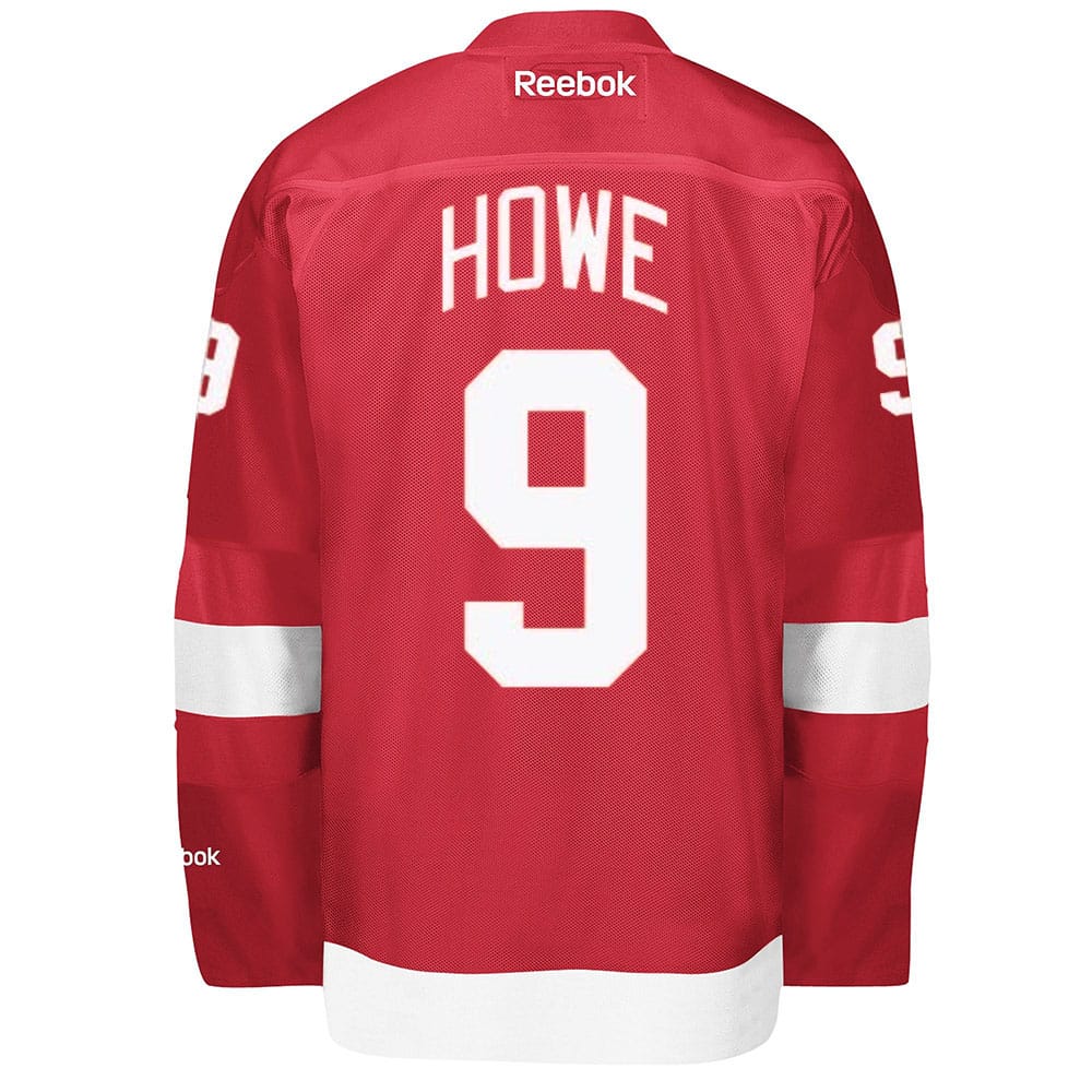 Howe Detroit Red Wings Men's Reebok Premier Home Jersey
