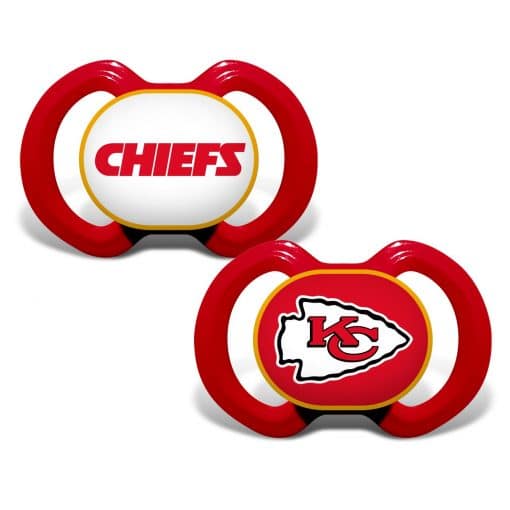 Kansas City Chiefs Red Baby Pacifier 2 Pack