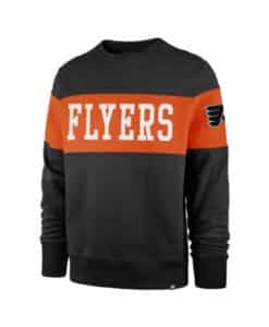 Philadelphia Flyers Men's 47 Brand Black Crew Long Sleeve Pullover