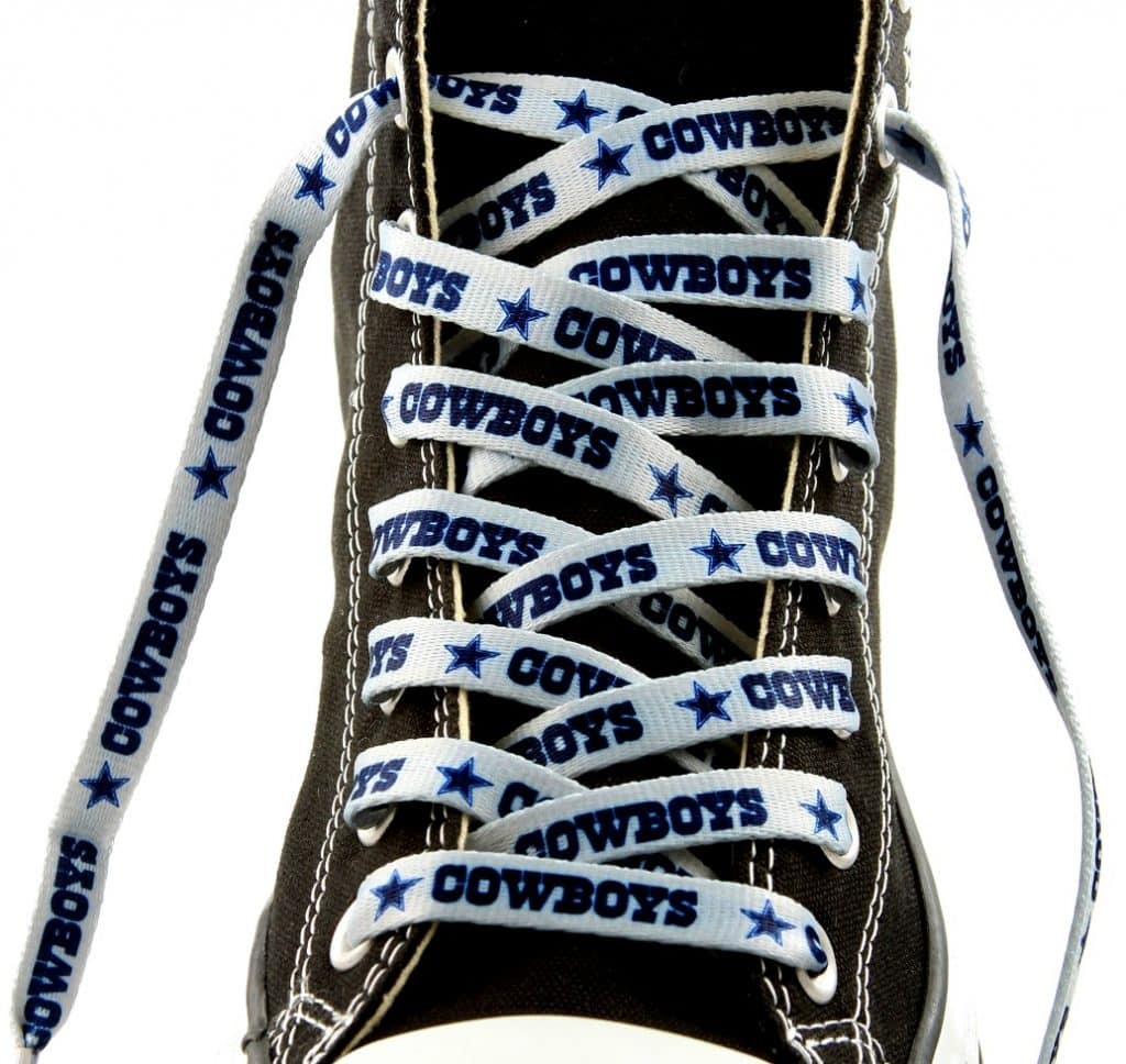 Dallas Cowboys Shoe Laces - 54" Silver