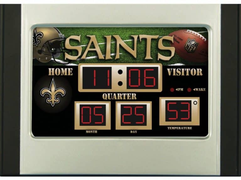 New Orleans Saints Scoreboard Desk & Alarm Clock  Detroit Game Gear