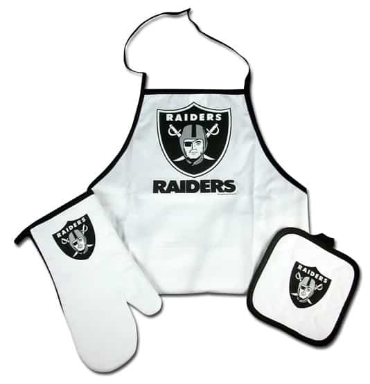 Oakland Raiders Grilling Apron Set - Detroit Game Gear