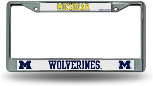 Michigan Wolverines Chrome License Plate Frame