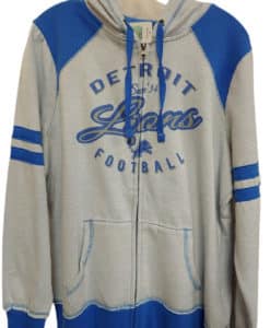 Detroit Lions Women's Vintage Light Gray Full Zip Hoodie