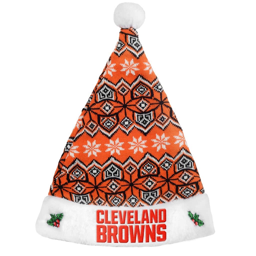 cleveland browns santa hat