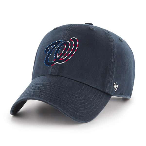 red white and blue nationals hat