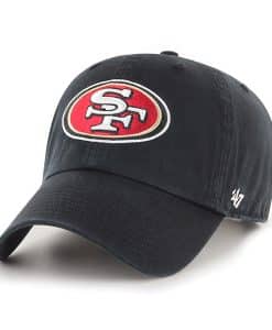San Francisco 49ers 47 Brand Black Clean Up Adjustable Hat