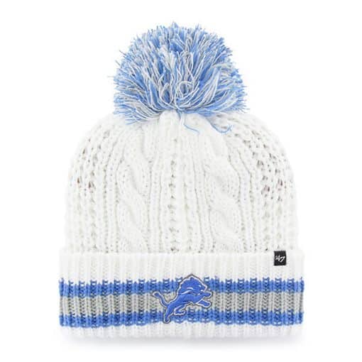 Detroit Lions Women’s 47 Brand White Sorority Cuff Knit Hat