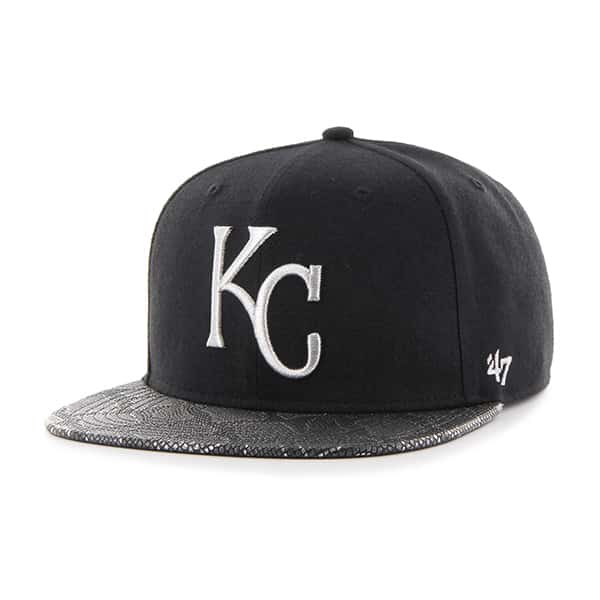Kansas City Royals Constrictor Metallic Captain Black 47 Brand Adjustable Hat