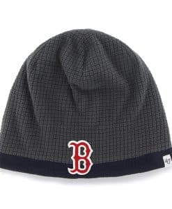 Boston Red Sox Grid Fleece Beanie Charcoal 47 Brand YOUTH Hat