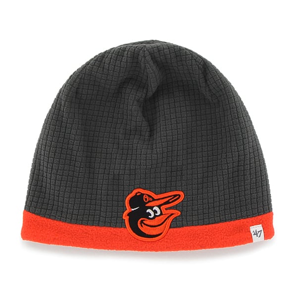 Baltimore Orioles Grid Fleece Beanie Charcoal 47 Brand YOUTH Hat