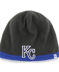 Kansas City Royals Grid Fleece Beanie Charcoal 47 Brand YOUTH Hat