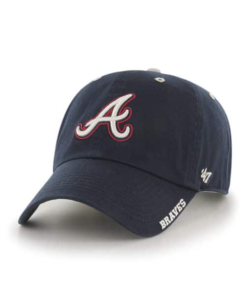 Atlanta Braves 47 Brand Ice Navy Clean Up Adjustable Hat