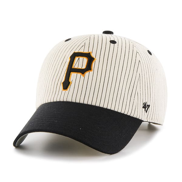 Pittsburgh Pirates Pinstripe Home Run Two Tone MVP Black 47 Brand Adjustable Hat