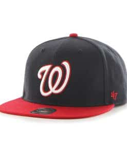 Washington Nationals 47 Brand Sure Shot Navy Red Snapback Hat