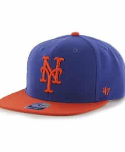 New York Mets Sure Shot Two Tone Captain Royal 47 Brand Adjustable Hat