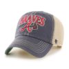 Atlanta Braves 47 Brand Tuscaloosa Vintage Navy Clean Up Adjustable Hat