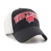 Wisconsin Badgers Women's 47 Brand Sparkaloosa Black Clean Up White Mesh Snapback Hat