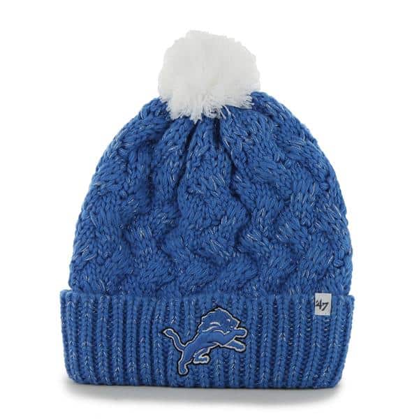 Detroit Lions Fiona Cuff Knit Blue Raz 47 Brand Womens Hat