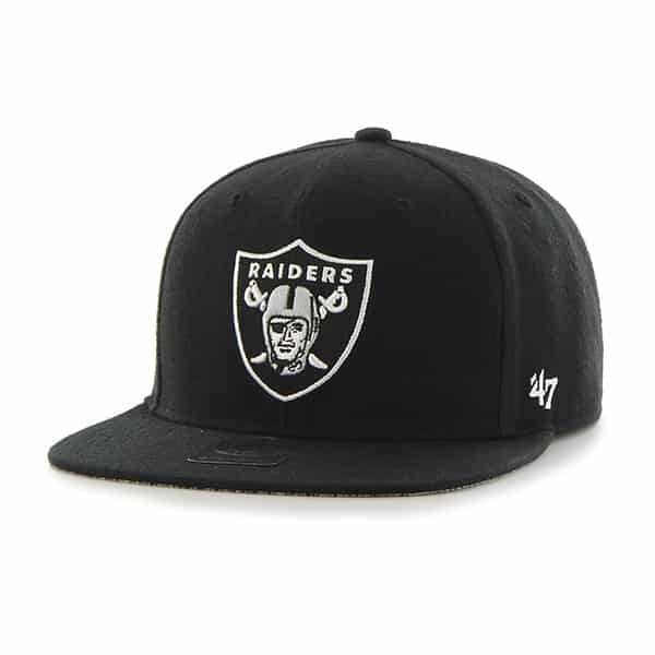 Oakland Raiders Fulton Captain Black 47 Brand Adjustable Hat - Detroit ...