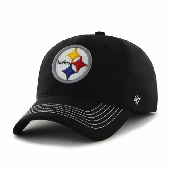 Pittsburgh Steelers Game Time Closer Black 47 Brand Stretch Fit Hat