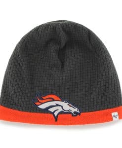 Denver Broncos Grid Fleece Beanie Charcoal 47 Brand YOUTH Hat