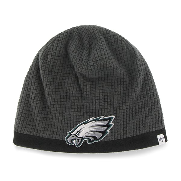 Philadelphia Eagles Grid Fleece Beanie Charcoal 47 Brand YOUTH Hat ...