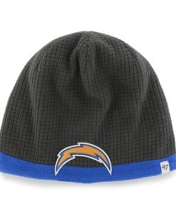 San Diego Chargers Grid Fleece Beanie Charcoal 47 Brand YOUTH Hat