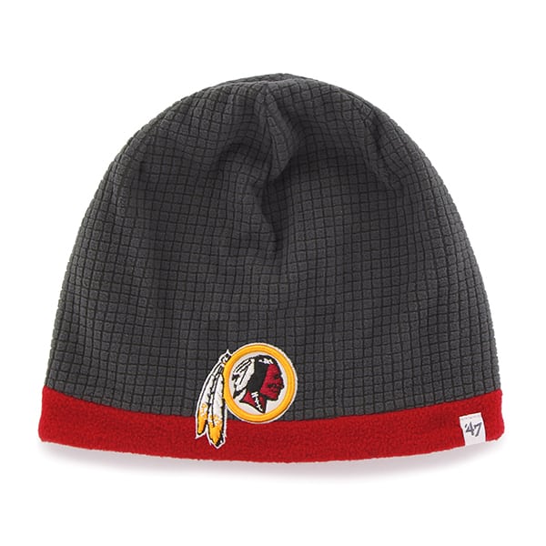 Washington Redskins Grid Fleece Beanie Charcoal 47 Brand YOUTH Hat