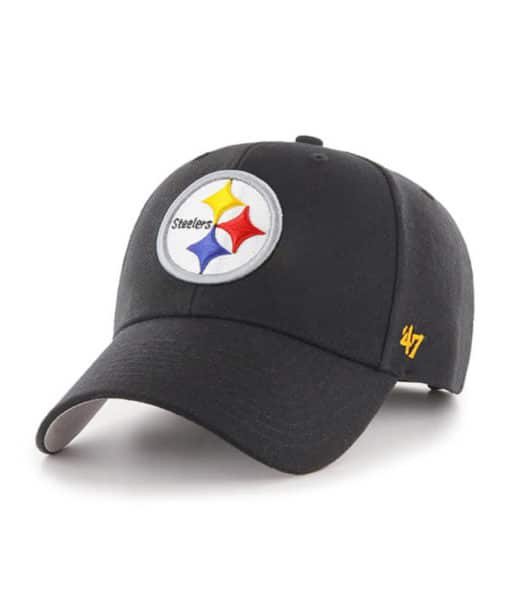Pittsburgh Steelers 47 Brand Black MVP Adjustable Hat