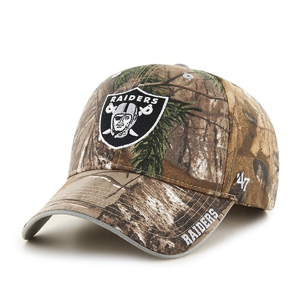 Las Vegas Raiders 47 Brand Realtree Camo Frost MVP Adjustable Hat