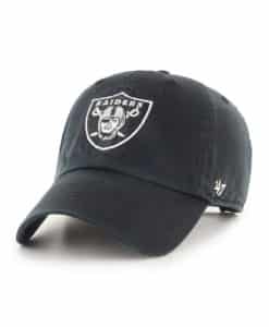 Las Vegas Raiders 47 Brand Black Clean Up Adjustable Hat