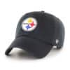 Pittsburgh Steelers 47 Brand Black Clean Up Adjustable Hat