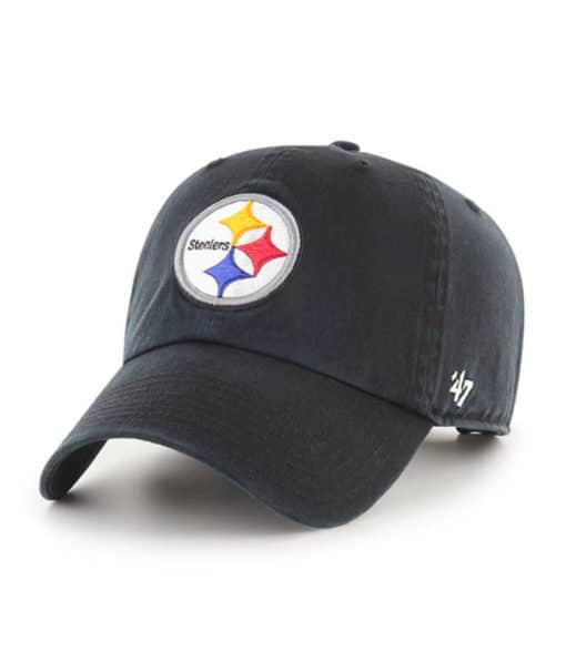 Pittsburgh Steelers 47 Brand Black Clean Up Adjustable Hat