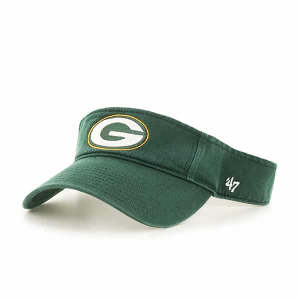 Green Bay Packers Clean Up Visor Dark Green 47 Brand Adjustable Hat