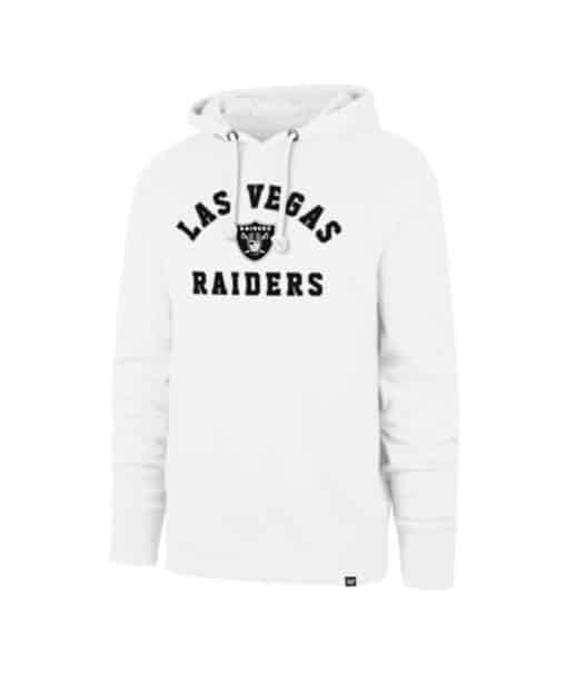 Las Vegas Raiders Men's 47 Brand White Varsity Pullover Hoodie