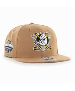 Anaheim Ducks 47 Brand Sure Shot Camel Khaki Snapback Hat