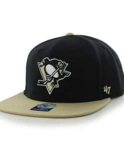 Pittsburgh Penguins Sure Shot Two Tone Captain Black 47 Brand Adjustable Hat