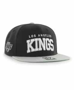 Los Angeles Kings 47 Brand Vintage Black Gray Snapback Adjustable Hat