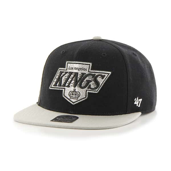 Los Angeles Kings YOUTH 47 Brand Black Gray Adjustable Snapback Hat