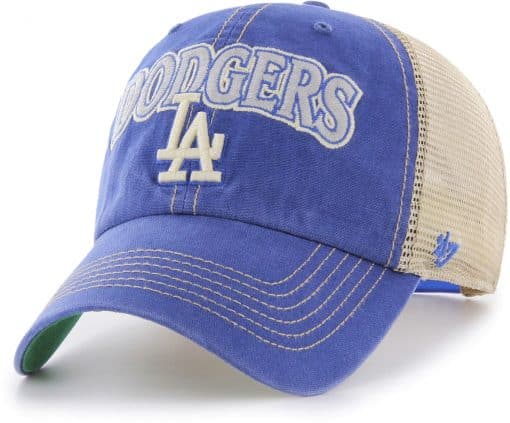 Los Angeles Dodgers 47 Brand Tuscaloosa Vintage Blue Clean Up Adjustable Hat