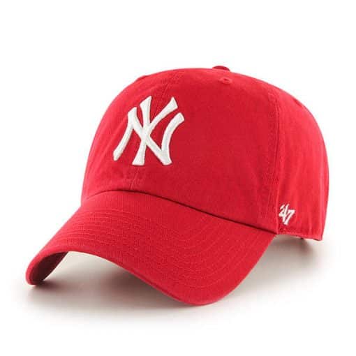 New York Yankees 47 Brand Red Clean Up Adjustable Hat