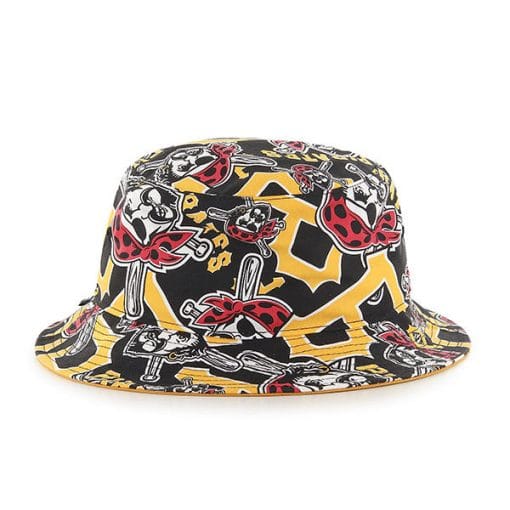 Pittsburgh Pirates 47 Brand Yellow Black Bravado Bucket Hat Detroit