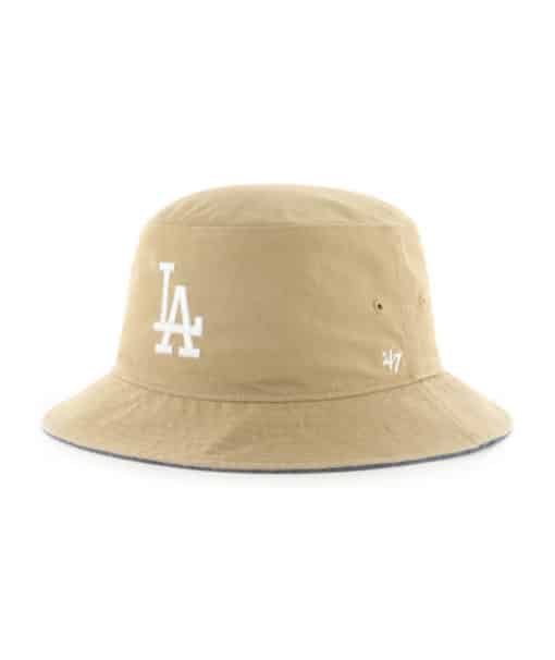 Los Angeles Dodgers 47 Brand Khaki Chambray Ballpark Bucket Hat