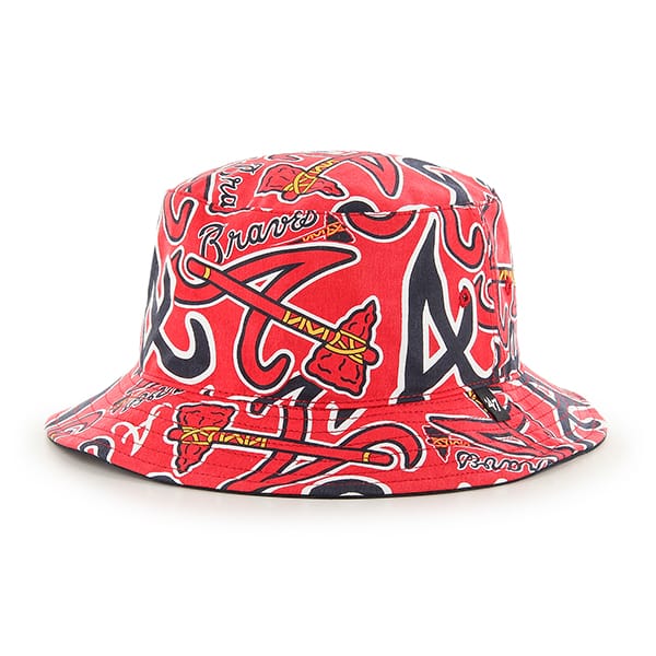Atlanta Braves 47 Brand Red Bravado Bucket Hat - Detroit Game Gear