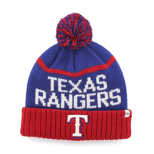 Texas Rangers Linesman Cuff Knit Royal 47 Brand Hat Detroit Game Gear