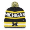 Michigan Wolverines 47 Brand Bering Navy Cuff Knit Hat